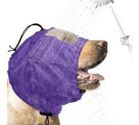 Paquete de 2 fundas ajustables para orejas de perro para baño y aseo, gorro de ducha impermeable reutilizable para nadar y lavar, ajuste seguro y cómodo, amarillo/azul/rosa