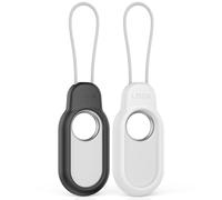 Paquete de 2 Fundas compatibles con Samsung Galaxy Smart Tag 2 TUDIOW Secure Holder con Bloqueo de Cable de Alambre para Smart Tag 2 Funda Protectora antipérdida para Samsung Galaxy SmartTag 2 (Negro