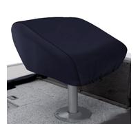 Paquete de 2 fundas de asiento de barco Oxford 210D, 420D, 600D, impermeables, protección contra el polvo con dobladillo elástico para almacenamiento de pesca, negro, 18.5 x 20 x 14.5 pulgadas (negro
