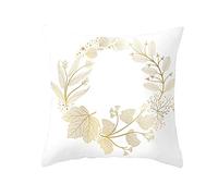 Paquete De 2 Fundas De Cojín Microfibra Fundas Cojines Sofa Hojas Doradas 50Cm X 50Cm Suave Y Cómodo Funda Almohada con Cierre