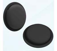 Paquete de 2 fundas de silicona negra compatibles con Apple AirTag, soporte adhesivo con pegatina para mando a distancia de TV, funda para teléfono