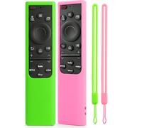 Paquete de 2 fundas de silicona para control remoto Samsung Smart TV, funda protectora que brilla en la oscuridad, compatible con BN59-01357 BN59-01385 BN59-01265A, funda antideslizante a prueba de