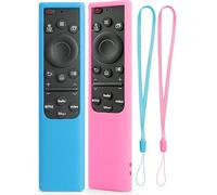 Paquete de 2 fundas de silicona para control remoto Samsung Smart TV, funda protectora que brilla en la oscuridad, compatible con BN59-01357 BN59-01385 BN59-01265A, funda antideslizante a prueba de