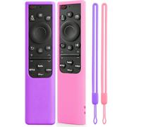 Paquete de 2 fundas de silicona para control remoto Samsung Smart TV, funda protectora que brilla en la oscuridad, compatible con BN59-01357 BN59-01385 BN59-01265A, funda antideslizante a prueba de