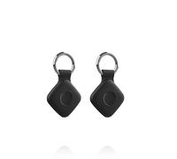 Paquete de 2 fundas de silicona para Eufy/Hoxe/Nutale Air Tracker Finder Tag, a prueba de golpes, compatible con señales y fácil de quitar, diseño duradero, ecológico y antipérdida, color negro