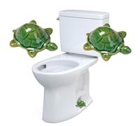 Paquete de 2 fundas decorativas para pernos de inodoro, tapas de cerámica para pernos de inodoro, tapas de tornillo de inodoro, tapas de rosca de tortugas marinas, bonita decoración de baño