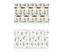 Paquete de 2 fundas para cambiador, fundas de mesa ultra suaves para cambiar pañales con banda elástica de punto de jersey de algodón para niñas y niños, 32 x 16 pulgadas