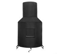 Paquete de 2 fundas para chimenea 420D Oxford, impermeables, resistentes al viento, protector contra incendios para exteriores con cordón, resistente a la lluvia, la nieve y el sol para patio, jardín