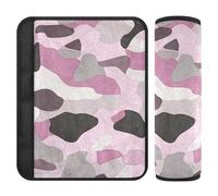 Paquete de 2 fundas para cinturón de seguridad de automóvil, almohadillas suaves para cinturón de seguridad para adultos, niños, M, patrón de camuflaje rubor