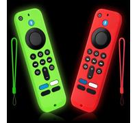 Paquete de 2 fundas para control remoto para Streaming Stick 4K Select | Brilla en la oscuridad, GITD! Fundas de silicona antideslizantes para control remoto con cordones
