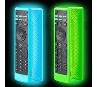 Paquete de 2 fundas para control remoto Vizio, compatible con Vizio Remote Case XRT136 / XRT140 serie D Universal Smart TV Control de repuesto Funda de silicona para piel que brilla en la oscuridad