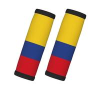 Paquete de 2 fundas para manijas con diseño de bandera de Colombia con tarjeta de contacto para maletas, nevera, horno, puerta de coche y mancuernas