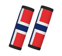Paquete de 2 fundas para manijas de equipaje con bandera noruega adecuadas para equipaje, bolsas de viaje, carros y otros accesorios de viaje
