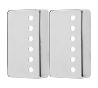 Paquete de 2 fundas para pastillas Humbucker de guitarra eléctrica de 50 mm y 52 mm, funda para pastillas de marco de pastilla de guitarra compatible con la guitarra eléctrica Les Paul(Plata)