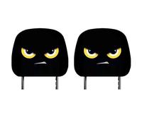 Paquete de 2 Fundas para Reposacabezas de Coche con Ojos de Dibujos Animados, Protectores Divertidos para Asientos Delanteros con Decoración de Ojos Grandes, suaves_ y Elásticas para la Mayoría