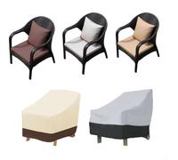 Paquete de 2 fundas para sillas de exterior con ajuste ajustable, rejillas de ventilación de malla transpirable, impermeable y resistente al viento, material de poliéster 210D para muebles de patio