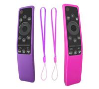 Paquete de 2 Fundas Protectoras de Silicona para Mando a Distancia de Samsung TV BN59-01242A, BN59-01259E, BN59-01312A, Protector de Silicona Antideslizante (Morado+Rosa)