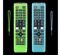 Paquete de 2 fundas protectoras de silicona para mando a distancia Samsung TV AA59-00741A AA59-00786A BN59-01175N BN59-01315B, a prueba de golpes, antideslizante, lavable