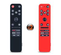 Paquete de 2 fundas protectoras para control remoto de TV LG MR25GA, LG OLED Smart TV C5 B5 G5 M5 Series 2025 (rojo y negro)