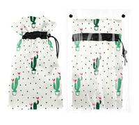Paquete de 2 fundas reutilizables para grifos al aire libre para protección contra la congelación en invierno, calcetines exteriores gruesos aislados, flores en forma de corazón rosa y cactus sobre