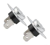 Paquete de 2 fusibles de termostato para secadora DC47-00016A - Componentes de seguridad de control de temperatura de acero inoxidable compatibles con secadoras, para protección contra