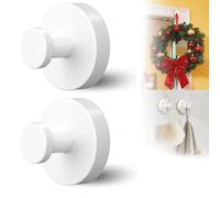 Paquete de 2 ganchos con ventosa para ducha y ventana de cristal, ganchos de succión al vacío de acero inoxidable resistente, soporte extraíble sin taladrar para baño, lufa, bata y colgador de corona