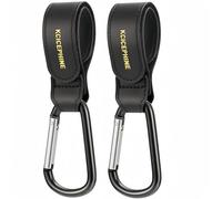 Paquete de 2 ganchos para cochecito, correas de cochecito para bolsas de pañales, clip de mosquetón ajustable para cochecito, accesorios para cochecito de bebé para nuna, Uppababy, Bob, gancho para