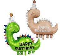 Paquete De 2 Globos De Dinosaurio Con Gorro De Cumpleaños, Globos De Cumpleaños De Dinosaurios, Decoraciones De Dinosaurios Para Cumpleaños De Niños Niñas, Globos De Helio Para Dinosaurios