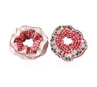 Paquete De 2 Gomas Para El Cabello A Cuadros Rojos, Gomas Para El Cabello Creativas Y De Moda, Gomas Para El Cabello Elásticas, Tocados De Moda Para Mujeres, Accesorios Para El Cabello
