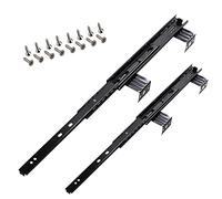 Paquete de 2 guías de cajón de teclado resistentes de 25,4 cm y 30,5 cm, soporta hasta 45,4 kg de rodamiento de bolas, kit de repuesto para un funcionamiento suave