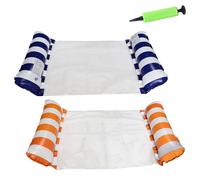 Paquete de 2 hamacas inflables para piscina, accesorios multiusos para piscina como tumbona acuática, hamaca, silla de montar, flotador, ham