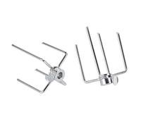 Paquete de 2 herramientas de parrilla de acero inoxidable para distribución uniforme del calor, pinchos para barbacoa, pollo, verduras, tenedores de barbacoa, distribución uniforme del calor