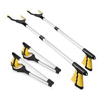 Paquete de 2 herramientas de recogedor de pesas, 32 pulgadas Premium camada recogedor de arena para ancianos, peso ligero, extra largo práctico recogedor de basura superior garra