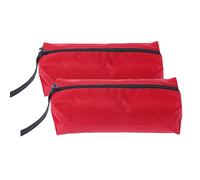 Paquete de 2 herramientas organizador de bolsillo de lona pequeña bolsa de herramientas multiusos resistente bolsa de herramientas con lazo colgante para llaves, destornilladores, etc. (L, rojo)
