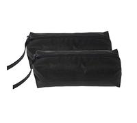 Paquete de 2 herramientas organizador de bolsillo de lona pequeño bolsa de herramientas multiusos resistente bolsa de herramientas con lazo colgante para llaves, destornilladores, etc. (S, negro)