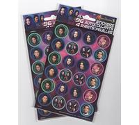 Paquete de 2 hojas de calcomanías de Descendientes 3 - 192 calcomanías incluidas - (paquete de 2) con Mal, Evie, Jay y Carlos