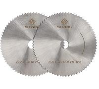 Paquete de 2 hojas de sierra circular HSS de 3 pulgadas x 3/8 pulgadas x 72T para ruedas de sierra de acero, cuchillas de corte compactas para metal y plástico de madera, materiales compuestos