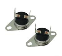 Paquete de 2 interruptores de termostato para soplador de chimenea, reinicio automático de 46.1 °C/32.2 °C con terminales de 14 pulgadas para control de ventilador de calefacción, kit de sensor de