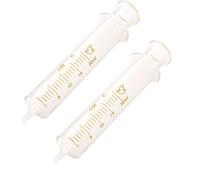 Paquete de 2 jeringas de vidrio reutilizables, jeringa de vidrio de 20 ml de diámetro estándar, inyector de laboratorio