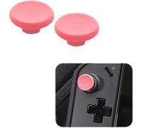 Paquete de 2 joystick de repuesto PLA para Go, joystick de control de juegos con sensación táctil mejorada, piezas de reparación compactas de consola de 1,7 cm para dispositivo de mano, blanco (rosa)