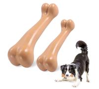 Paquete de 2 juguetes masticables duraderos para perros para masticadores agresivos, juguetes de dentición para cachorros, huesos de perro de larga duración para razas medianas y grandes, juguetes