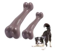 Paquete de 2 juguetes masticables duraderos para perros para masticadores agresivos, juguetes de dentición para cachorros, huesos de perro de larga duración para razas medianas y grandes, juguetes