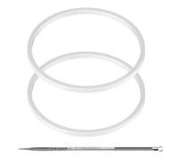 Paquete de 2 juntas de goma de repuesto, junta tórica blanca para Ninja Slim Batidora de vaso para smoothies, 700 W QB3001EUS, Junta de Licuadora para Ninja BL770 BL780 BL660 BL740 BL810 (Φ8.2cm)