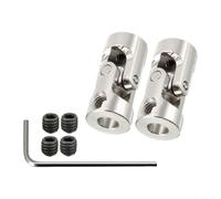 Paquete de 2 juntas flexibles de acoplamiento de eje de acero de 8 mm para motores modelo RC máquinas CNC, adaptador de tornillo de ajuste de 34 mm de longitud