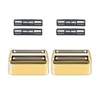Paquete de 2 láminas de repuesto para afeitadora y cortadores compatibles con BaBylissPRO Double FXFS2 de repuesto de lámina de metal, color dorado