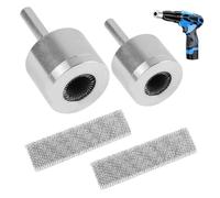 Paquete de 2 limpiadores de tubos de cobre, 15 mm+22 mm, cepillo de limpieza de tubos de cobre, limpiador de tuberías de cobre para taladro, herramientas para limpiador de tubos de cobre