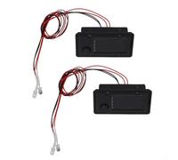 Paquete de 2 linternas solares de repuesto con bombillas LED blancas cálidas y tapas de panel solar para jardín, patio, camino, iluminación al aire libre, plástico negro, ajuste simple