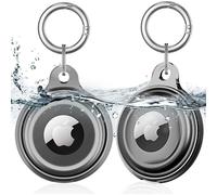 Paquete de 2 llaveros Airtag compatibles con Apple AirTag, resistentes al agua IPX8, a prueba de golpes y arañazos, ideales para mascotas, llaves y