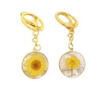 Paquete De 2 Llaveros De Flores, Llaveros Creativos con Colgante De Flores, Llaveros De Muestra De Resina De Flores Secas, Regalos para Familiares Y Amigos