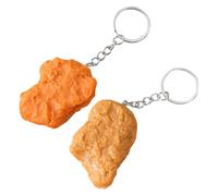 Paquete De 2 Llaveros De Pepita De Pollo Frito Simulados, Llaveros Creativos, Llaveros Interesantes, Llaveros Decorativos